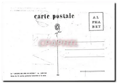 Lettre L — rysunek humorystyczny — Société des Jeux de Lettres, Léon Max — Rewers