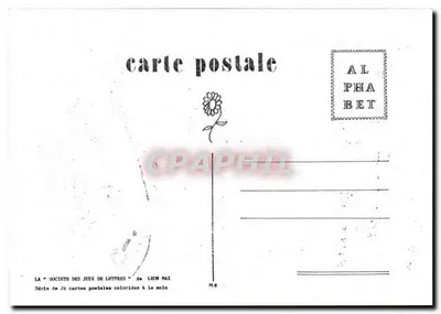 Teatr Daunou — Jean-Paul Sartre — Série de 24 cartes postales coloriées à la main — Rewers