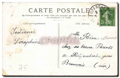 Paris — La Conciergerie — Éditeur inconnu, n° de série non visible — Verso
