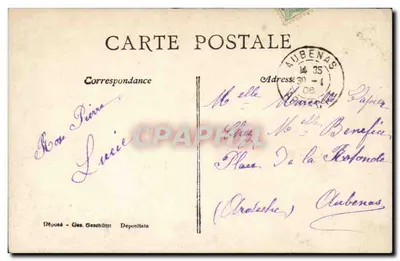 Florista em Marselha — cena de jardim — editor A.S. n°317 — Verso