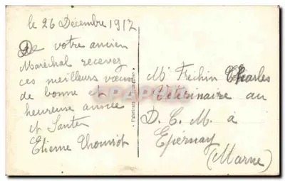 Młoda kobieta w pelerynie — Szczęśliwy Nowy Rok — DIX 10224 — Rewers