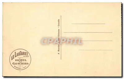 Chalet del Galibier (2556 m.) — Valle de la Guisanne y Montañas del Briançonnais — editor Le Lautaret — Reverso