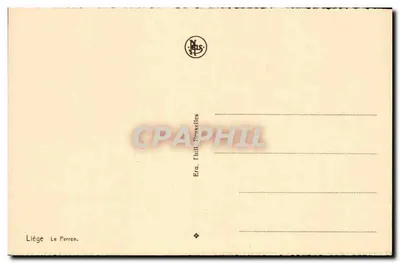 Liège - Le Perron — editor Thill, Bruxelas, número de série não visível — Verso