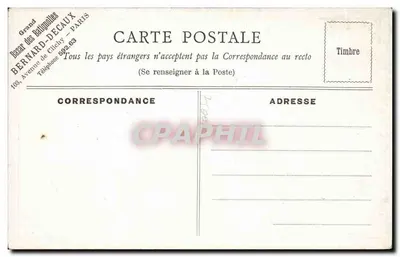 Arc de Triomphe de l'Étoile — Paryż — wydawca Bernard-DeCaux, nr 103 — Rewers