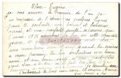 Niña en traje de Papá Noel — Feliz Año — Gloria, n° 1018 — Reverso