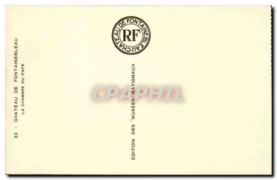 Cámara del Papa — Castillo de Fontainebleau — Edición de los Museos Nacionales — Reverso