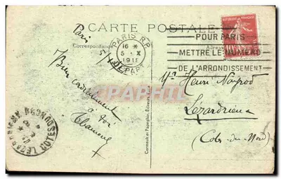 Paris — A Rue de Rivoli e a Torre Saint-Jacques — A.P. 99 — Verso