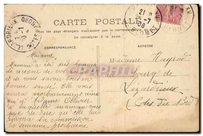 Parijs - Place de la Bastille — kolom van de Bastille met beeld, uitgever L. Frémy, n° 20 — Achterkant