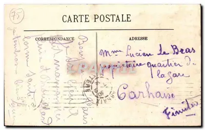 Paris — La Gare Saint-Lazare et la Cour de Rome — Éditeur anonyme, n° 979 — Verso