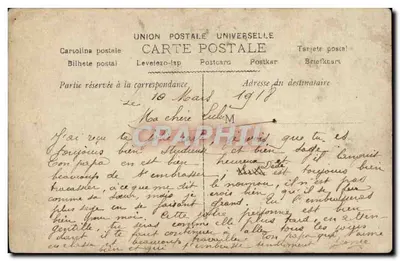 Mulher em traje tradicional — lembrança de Vic-sur-Ain — editor P. Lainé, n° 7300 — Verso