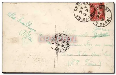 एक लड़की एक कुत्ते के साथ — हरियाली के ढांचे में — अज्ञात प्रकाशक, संख्या 3769 — पीछे