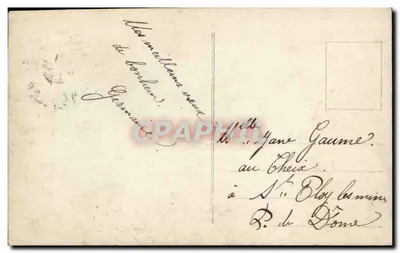 Jonge vrouw in bloemrijk jurk — 'Bonne' — E.L.A. n°1079 — Achterkant