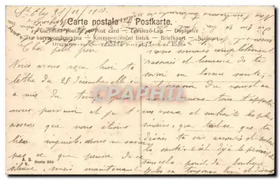 Mistelo — desejo de bom ano — editor A.S. Série 588 — Verso