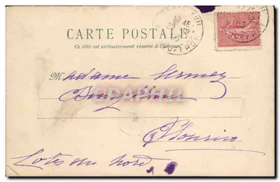 Fiolet — Paryż 30 + 15 1903 — Karta pocztowa — Rewers