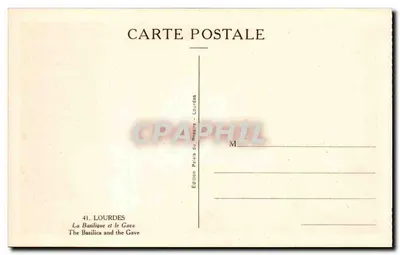 Bazylika i rzeka Gave — Lourdes — Wydawnictwo Pais du Rosaire — Rewers
