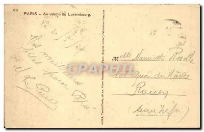 Parigi - Nel Giardino del Luxembourg — Mona, n°85 — Verso