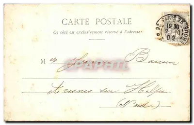Parigi - Giardino del Luxembourg - Il Senato — Suzanne, datata 2 ottobre 1909 — Verso
