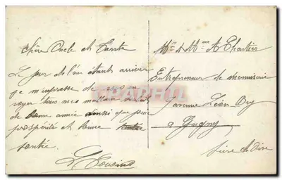 Młody mężczyzna w stroju — trzymający kwiaty — wydawca Borne Année, nr 304 — Rewers