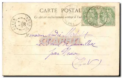 Mulher - Fantasia - 1901 1902 - J'apporte l'esperance- Bilhete postal antigo — Verso