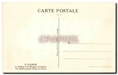 Bazylika i Góra Kalwarii — Lourdes — Wydawnictwo Pains du Calvaire, nr 35 — Rewers