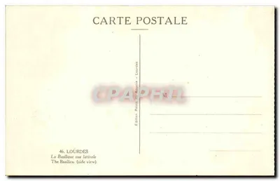 La Basilica laterale — Lourdes — Edizione Palais — Verso