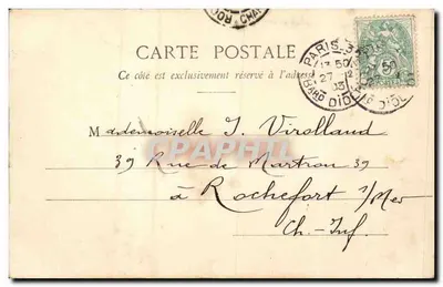 Paris - Théâtre Français — Verlag Orl Paris — Rückseite