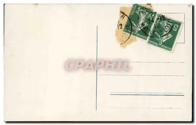 Jovem mulher em vestido florido — carta de vœux de Natal — editor Serjan, n° 6727-1 — Verso
