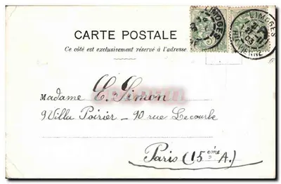 Petite Marie — scène d'embrassade — éditeur A. SAINT-MARTIAL, Place Saint-Martial, Limoges — Verso
