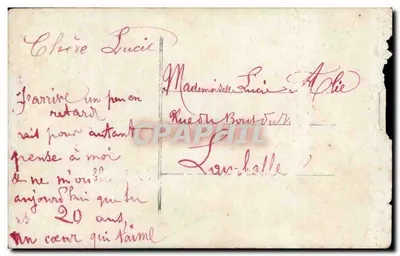 Homem com buquê de flores — Aniversário — DALES 155 — Verso