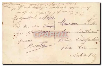 Junge Frau mit Blumenstrauß — REX 4908 — Verlag REX — Rückseite