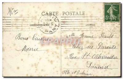 Parigi Cartolina d'epoca Bois de Boulogne Il castello di Bagatelle — Verso
