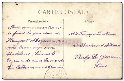 Souvenir d'Amitié — mężczyzna w stroju trzymający bukiet — wydawca AF, nr 547 — Rewers