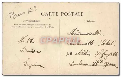 Bois de Vincennes — O Obélisco — C. L. C. — Verso