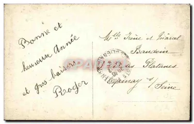 Menina segurando um buquê de rosas — Boa Ano — Editor Jeïsa, n° 3495 — Verso