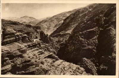 Gorges de Daluis (A M) — vista do canyon e do viaduto — Éditions d'Art Yvon, Paris