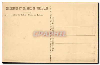Bassin van Latone — Tuinen van het Paleis — Edities van Kunst YVON — Achterkant