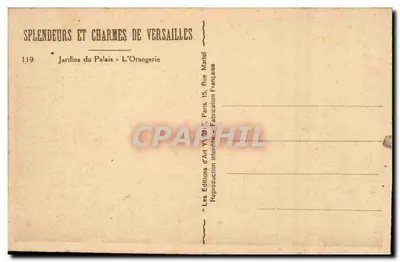 Tuinen van het Paleis - De Orangerie — Versailles — Edities van het Paleis, 15 Rue Française, Parijs — Achterkant