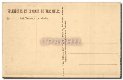 Petit Trianon - O Molino — Les Éditions d'Art YVON, Paris — Verso