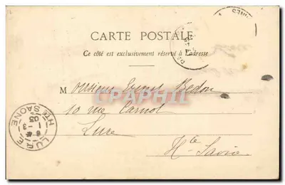 Agence Matrimoniale — Madame Aurore de Liménat, directrice à Paris, Rue du Paradis — éditeur Herperet et Cie, Nancy — Verso