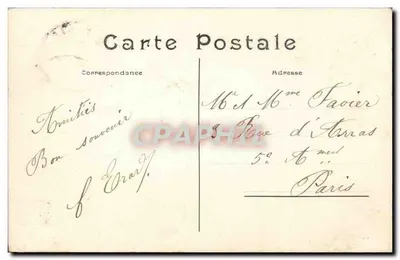 A Sorbonne e a estátua de Auguste Comte — Paris — C.M. n°669 — Verso