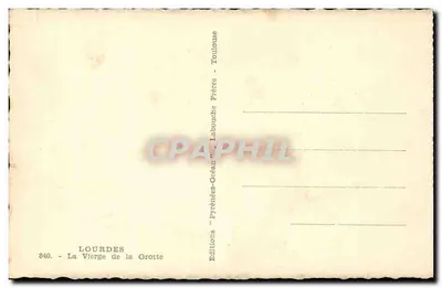 Aos Pés de Maria — Lourdes — Éditions Labouche-Océan — Verso