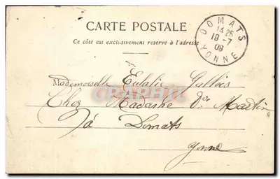 Paryż — Katedra Notre-Dame — Absydę — Wydawca nieznany, numer serii nie widoczny — Rewers