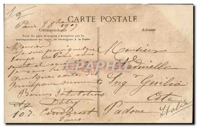 Paris — Place de l'Hôtel de Ville and Rue de Rivoli — E.D. n°933 — Back