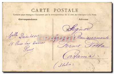 PARIS – Boulevard des Italiens — widok z powietrza — wydawca N.G. Paris — Rewers