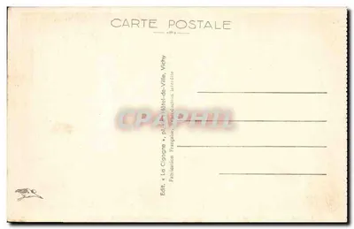 Vichy — Grue Królewska z piórem nad basenem z łabędziami — La Cigogne, n°537 — Rewers