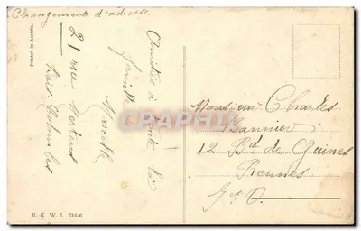 Crianças com buquês — editor K. Freitag, n° B. K. W. I. 616-6 — Verso