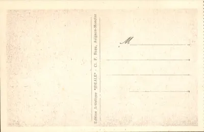 Fontaine de Vaucluse — A Fonte Alta, em Seu Nascimento — Edição Artística, Avignon — Verso