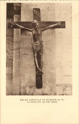 Igreja abacial de St-Savin — O Cristo (século XII ou XIV) — H. P.