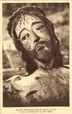 Rosto do Cristo — Igreja Abacial de St-Savin — H.P. (H. P.)