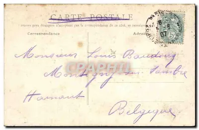 Wieża Świętego Jakuba — Paryż — B. F., Paryż, nr 505 — Rewers